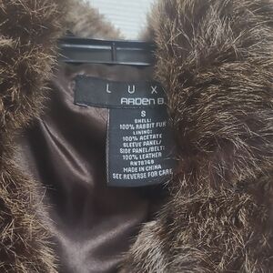 Arden B Luxurious Brown Fur Fitted Coat